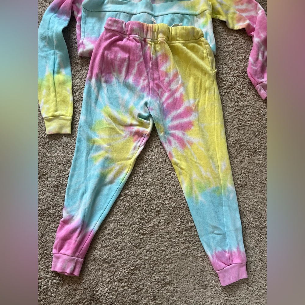 🍬Jill & Ally🍬 Colorful Tie-Dye Hoodie and Sweatpants Set. Size L - Picture 5 of 5